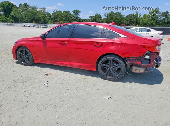 1HGCV2F33JA033499 2018 HONDA ACCORD Красный Задняя левая четверть