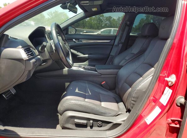 1HGCV2F33JA033499 2018 HONDA ACCORD Красный Вид салона спереди