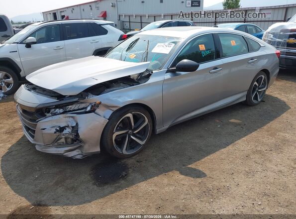 1HGCV2F33MA013788 2021 HONDA ACCORD Silver წინა მარცხენა ხედი სამი მეოთხედიდან