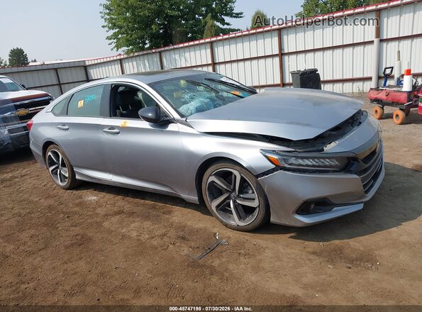 1HGCV2F33MA013788 2021 HONDA ACCORD Silver უკანა სალონის ხედი