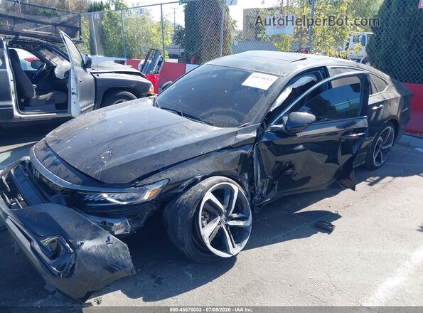 1HGCV2F33NA017776 2022 HONDA ACCORD Черный Передняя левая четверть