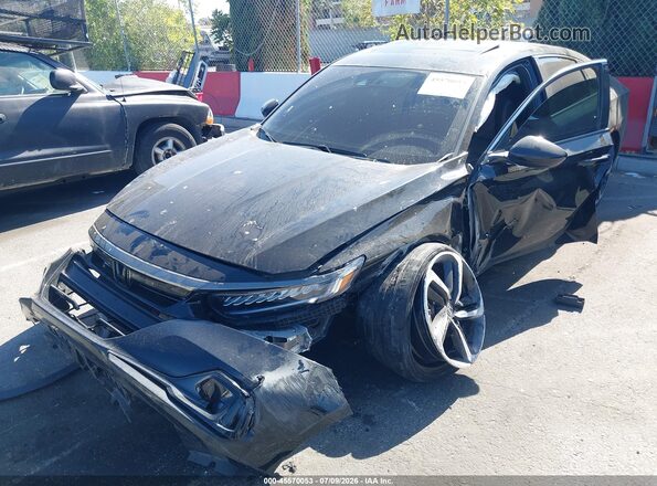 1HGCV2F33NA017776 2022 HONDA ACCORD Черный Вид спереди