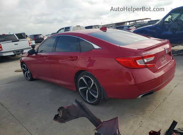 1HGCV2F34JA007350 2018 HONDA ACCORD Red Հետևի ձախ