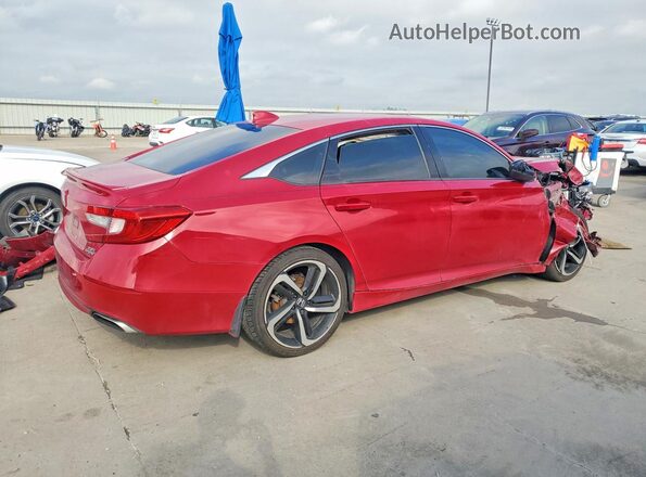 1HGCV2F34JA007350 2018 HONDA ACCORD Red Հետևի աջ