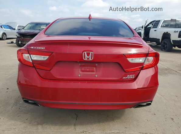 1HGCV2F34JA007350 2018 HONDA ACCORD Red Հետևի տեսք