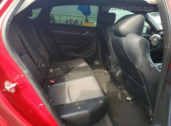 1HGCV2F34JA007350 2018 HONDA ACCORD Red Հետևի նստատեղերի տեսք