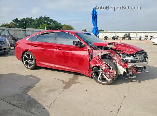 1HGCV2F34JA007350 2018 HONDA ACCORD Red Առջևի աջ