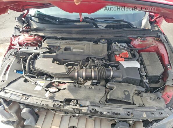1HGCV2F34JA007350 2018 HONDA ACCORD Red Սալոնի հետևի տեսք