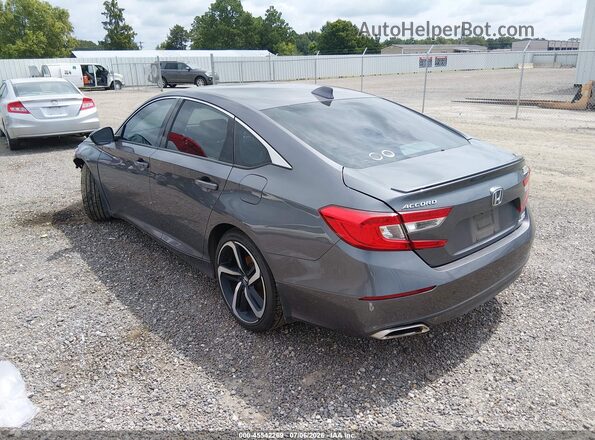 1HGCV2F34JA039330 2018 HONDA ACCORD Gray Tył lewy