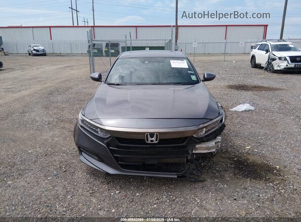 1HGCV2F34JA039330 2018 HONDA ACCORD Gray Widok zestawu wskaźników