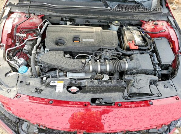 1HGCV2F34JA043801 2018 HONDA ACCORD Красный Вид задней части салона