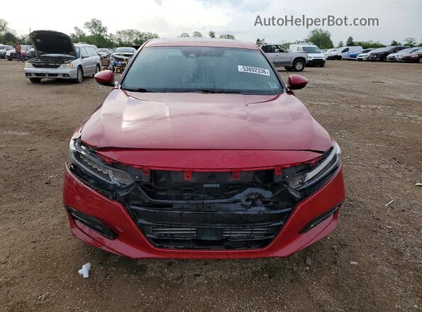 1HGCV2F34JA043801 2018 HONDA ACCORD Красный Вид спереди