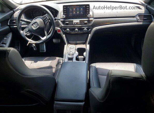 1HGCV2F34JA045564 2018 HONDA ACCORD White Առջևի վահանակի տեսք