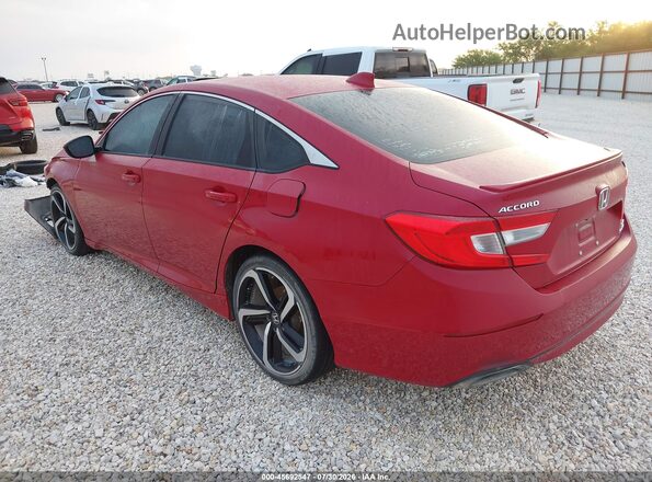 1HGCV2F34JA052188 2018 HONDA ACCORD Red Հետևի ձախ