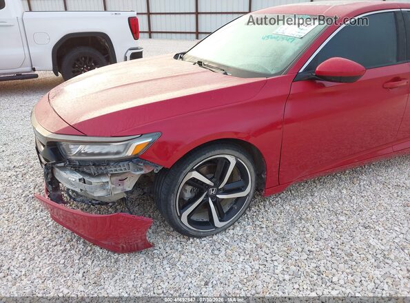 1HGCV2F34JA052188 2018 HONDA ACCORD Red Սալոնի հետևի տեսք