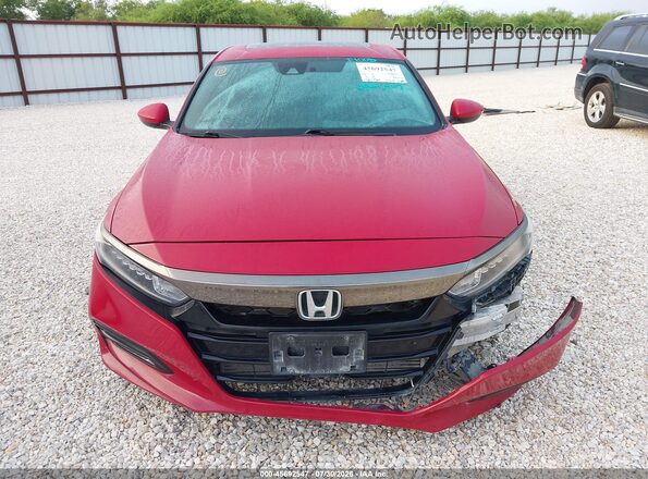 1HGCV2F34JA052188 2018 HONDA ACCORD Red Դիմացի տեսք