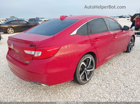 1HGCV2F34JA052188 2018 HONDA ACCORD Red Հետևի աջ