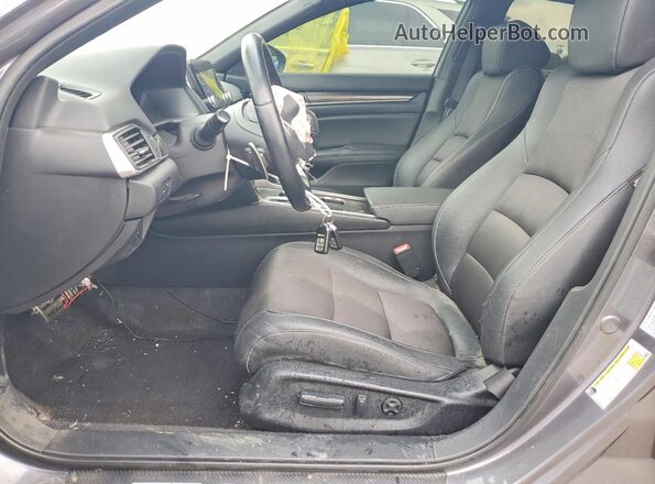 1HGCV2F34KA002389 2019 HONDA ACCORD Charcoal Widok wnętrza z przodu