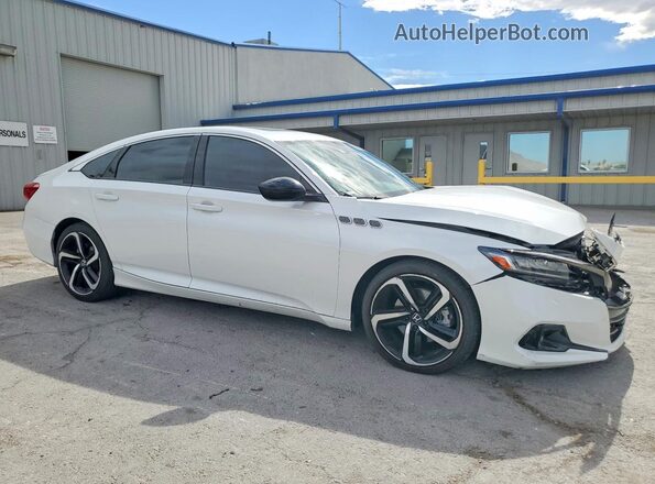 1HGCV2F34MA005053 2021 HONDA ACCORD Белый Передняя правая четверть