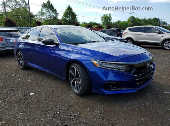 1HGCV2F34MA013413 2021 HONDA ACCORD Blue Front right