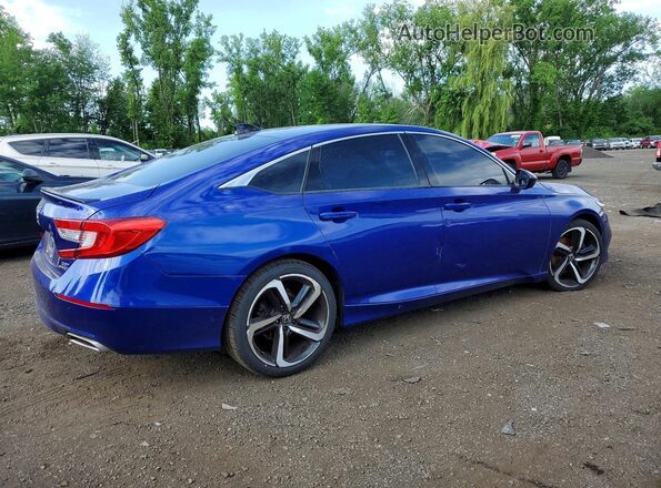 1HGCV2F34MA013413 2021 HONDA ACCORD Blue Rear right