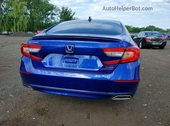 1HGCV2F34MA013413 2021 HONDA ACCORD Blue Rear view