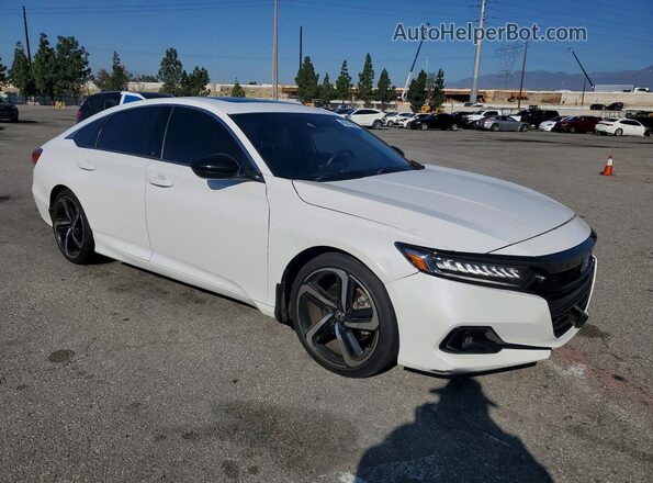 1HGCV2F34MA021320 2021 HONDA ACCORD White Передня права чверть