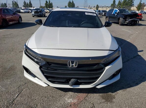 1HGCV2F34MA021320 2021 HONDA ACCORD White Вид спереду