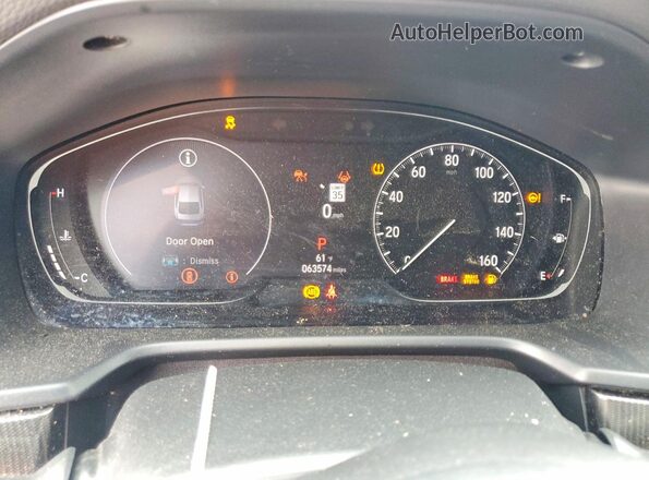 1HGCV2F34NA009914 2022 HONDA ACCORD Gray Widok zestawu wskaźników