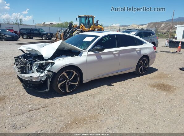 1HGCV2F34NA020816 2022 HONDA ACCORD White წინა მარცხენა ხედი სამი მეოთხედიდან