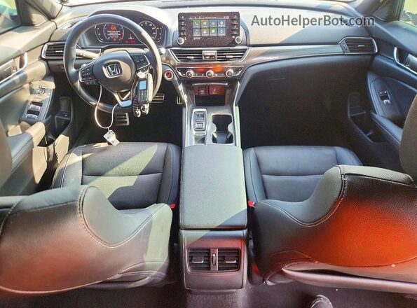 1HGCV2F35KA028273 2019 HONDA ACCORD White წინა პანელის ხედი