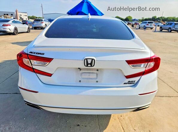 1HGCV2F35KA028273 2019 HONDA ACCORD White უკანა ხედი