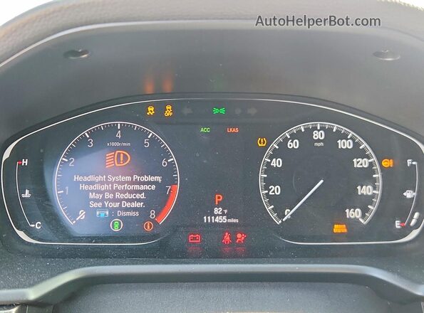 1HGCV2F35KA028273 2019 HONDA ACCORD White ხელსაწყოთა პანელის ხედი