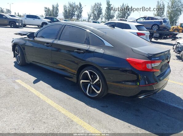 1HGCV2F35KA033389 2019 HONDA ACCORD Black Trasero izquierdo
