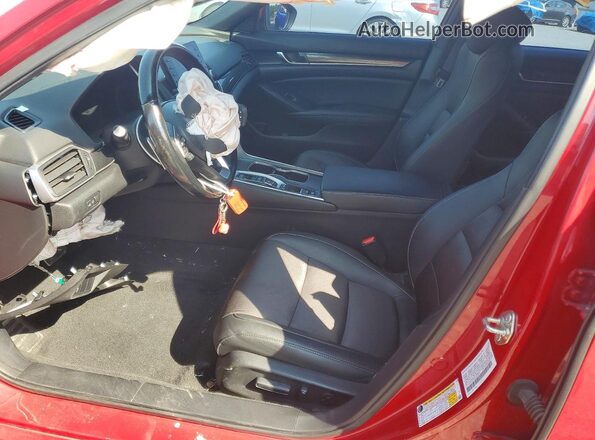 1HGCV2F35LA003875 2020 HONDA ACCORD Red Вид салону спереду