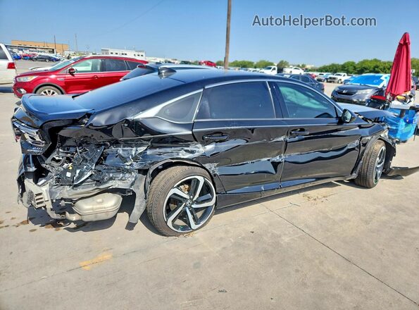 1HGCV2F35LA026895 2020 HONDA ACCORD Черный Задняя правая четверть