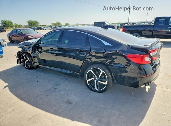 1HGCV2F35LA026895 2020 HONDA ACCORD Черный Задняя левая четверть