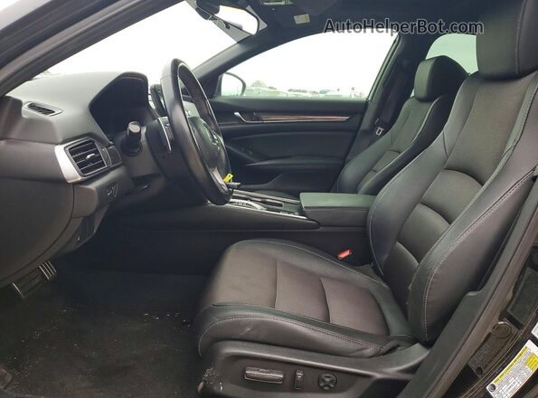 1HGCV2F35MA005286 2021 HONDA ACCORD Черный Вид салона спереди