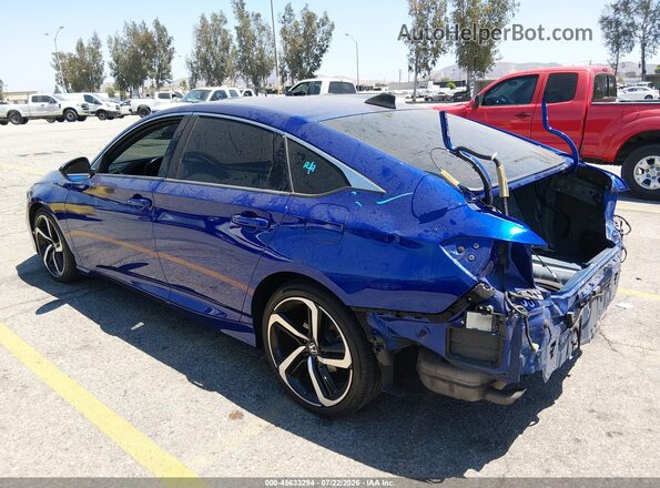 1HGCV2F35MA033573 2021 HONDA ACCORD Синий Задняя левая четверть