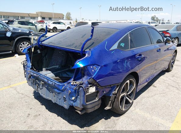 1HGCV2F35MA033573 2021 HONDA ACCORD Синий Задняя правая четверть