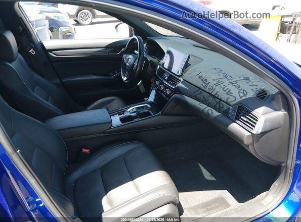 1HGCV2F35MA033573 2021 HONDA ACCORD Синий Вид салона спереди