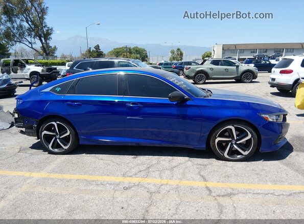 1HGCV2F35MA033573 2021 HONDA ACCORD Синий Панорамный вид салона 360°