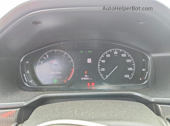1HGCV2F36KA031537 2019 HONDA ACCORD Gray ხელსაწყოთა პანელის ხედი