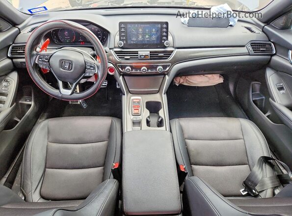1HGCV2F36KA031537 2019 HONDA ACCORD Gray წინა პანელის ხედი
