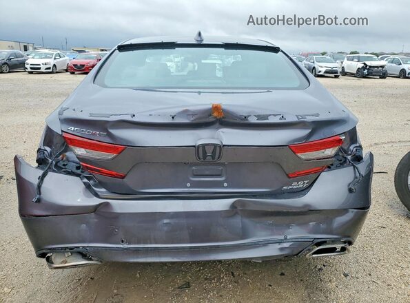 1HGCV2F36KA031537 2019 HONDA ACCORD Gray უკანა ხედი