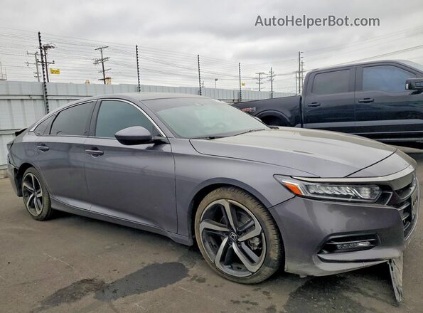 1HGCV2F36KA031540 2019 HONDA ACCORD Gray Front right