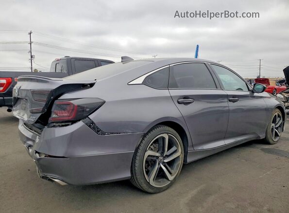 1HGCV2F36KA031540 2019 HONDA ACCORD Gray Rear right