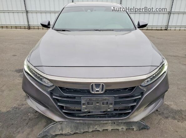 1HGCV2F36KA031540 2019 HONDA ACCORD Gray Front view