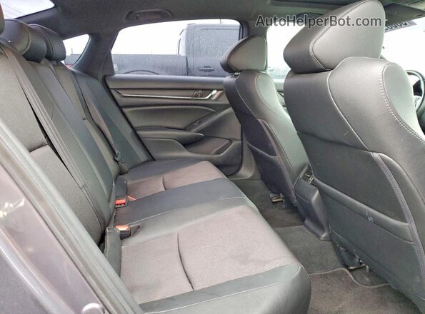 1HGCV2F36KA031540 2019 HONDA ACCORD Gray Rear seats view