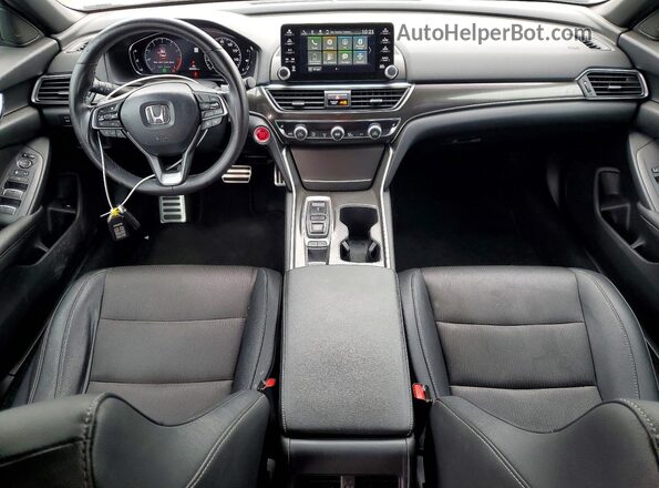 1HGCV2F36KA031540 2019 HONDA ACCORD Gray Dashboard view